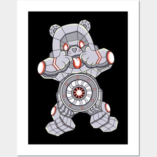 mecha cyborg care bear funny Posters and Art